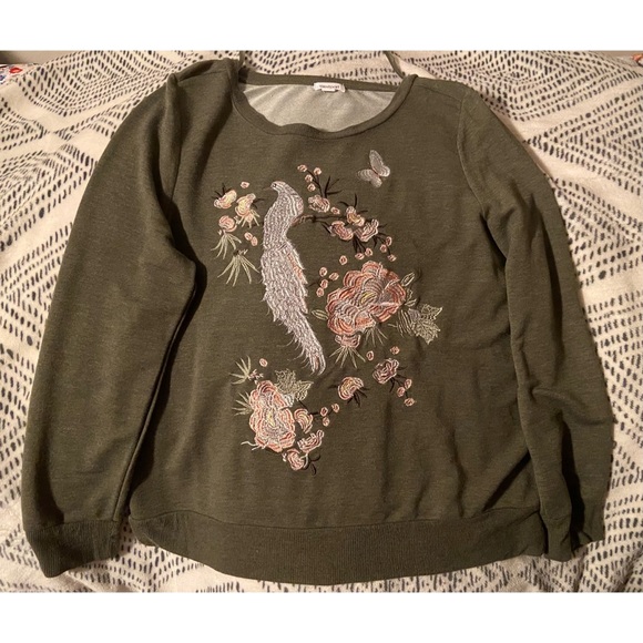 Embroidered Green Sweater - Picture 1 of 3